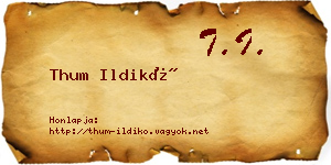 Thum Ildikó névjegykártya